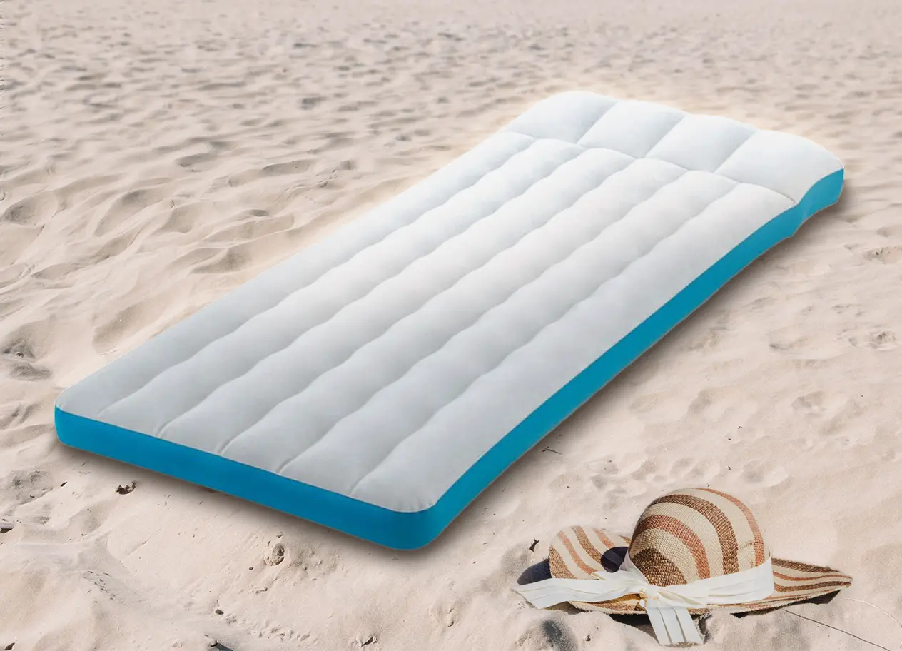 airbed camping sulla sabbia